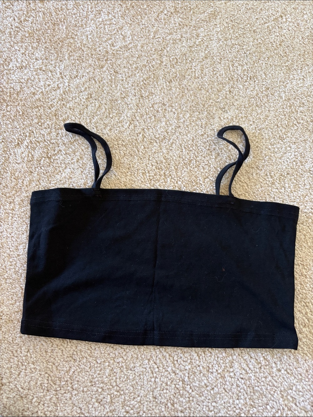 SHEIN Black Spaghetti Strap Crop Top